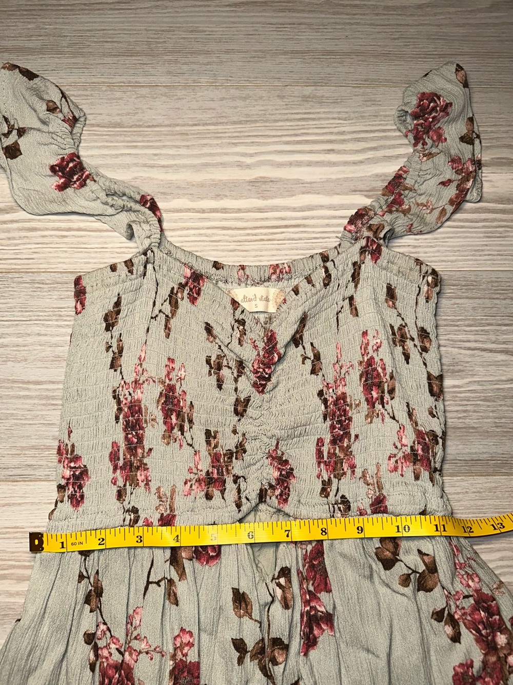 Altar'd State Sage Mini Dress with Vintage Mauve Floral Print - Picture 8 of 9